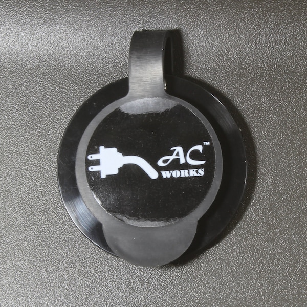 Ac Works 15 Amp 125 Volt NEMA 5-15P Flanged Power Input Inlet with Covers - ASIN515P-WC
