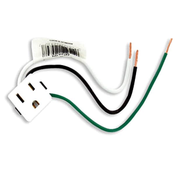 Leviton Receptacle, 15 A Amps, 125VAC, 5-15R, White - 1374-1W