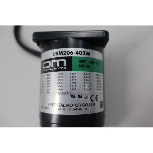 Oriental Motor Us206-402E W/ Speed Control Unit 1450Rpm 220/230V-Ac Servo Motor - US206-402E