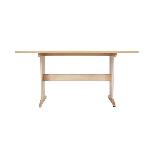 Diversified Spaces Rectangle Pedestal Table, 72" W, 86" L, 36" H, HPL Top, Natural Birch - PT-7248PNB