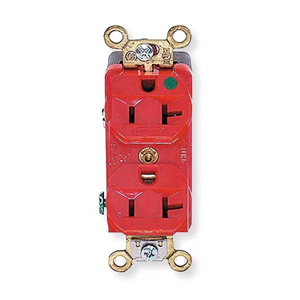 Hubbell 20A Duplex Receptacle 125VAC 5-20R RD - HBL8300ILR
