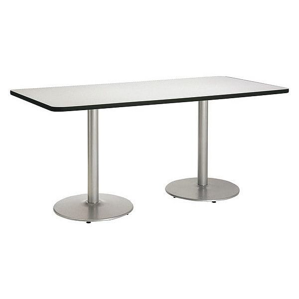 Kfi Rectangle 96 W, 42 L, 36 H, High Pressure Laminate Top, Crisp Linen - T4296-B1922-SL-CL-31