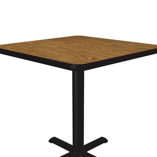 Correll Square Cafe Bistro and Breakroom Pedestal Table, 24" W, 29" H, High Pressure Laminate Top - BXT24S-06