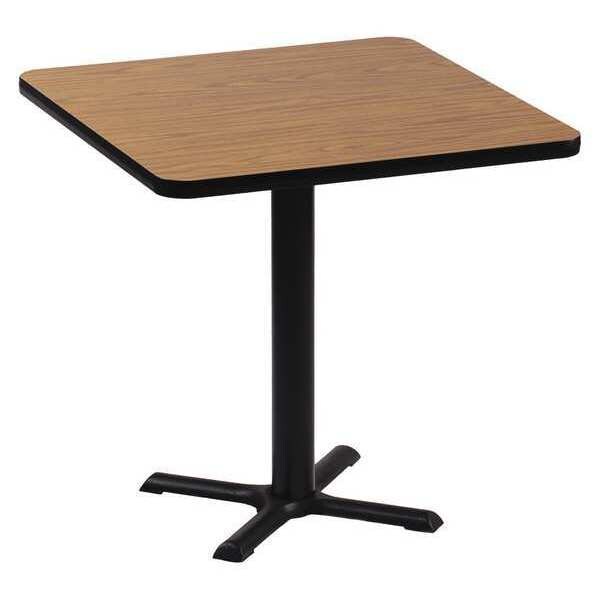 Correll Square Cafe Bistro and Breakroom Pedestal Table, 24" W, 29" H, High Pressure Laminate Top - BXT24S-06