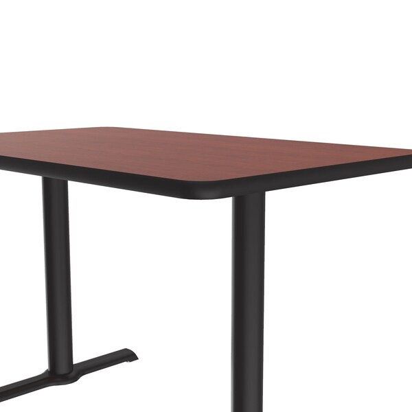 Correll Rectangle Cafe Bistro and Breakroom Pedestal Table, 30" W, 48" L, 29" H, High Pressure Laminate Top - BTT3048-21
