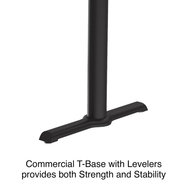 Correll Rectangle Cafe Bistro and Breakroom Pedestal Table, 30" W, 48" L, 29" H, High Pressure Laminate Top - BTT3048-21