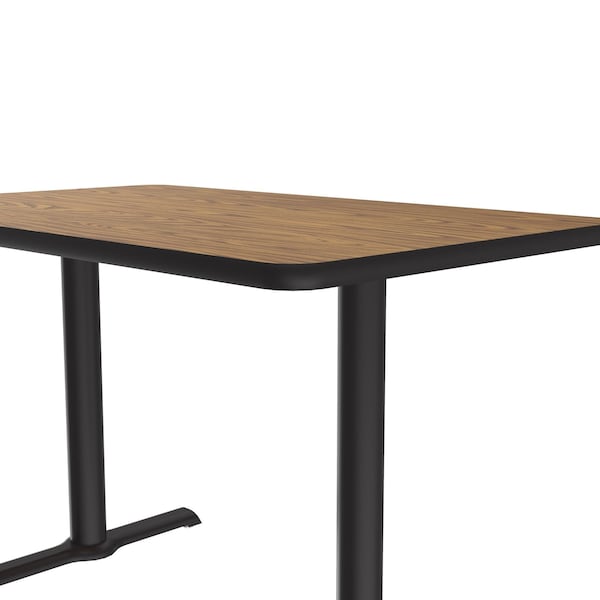 Correll Rectangle Cafe Bistro and Breakroom Pedestal Table, 30" W, 48" L, 29" H, High Pressure Laminate Top - BTT3048-06