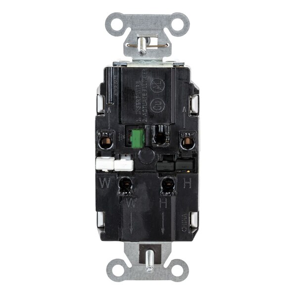 Hubbell Receptacle, 1/2 hp, 125V AC, NEMA 5-15R - 5252STW