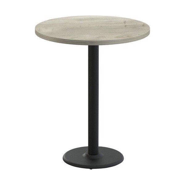 Special-T Table, Round, 36in Dia x 42in, Black Base/Aged Driftwood Top - SCTCANT236BHBAD