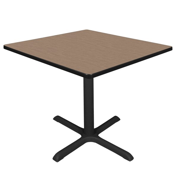 Regency Square Cain Large X-Base Breakroom Table, 42 in W, 42 in L, Noble Oak - TB4242NO