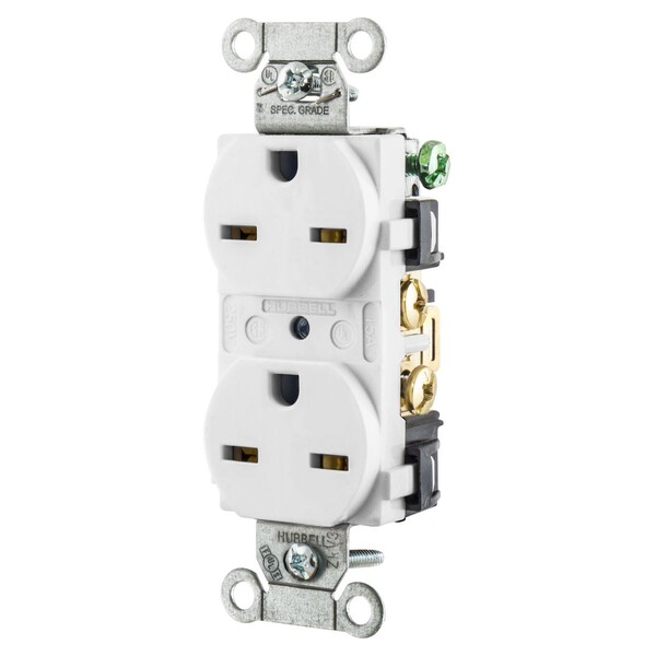 Hubbell Wiring Device-Kellems Construction/Commercial Receptacles 5662WHI - 5662WHI