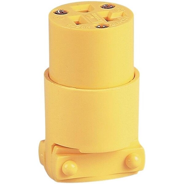 Eaton Wiring Devices Electrical Connector, 2 -Pole, 20 A, 125 V, NEMA: NEMA 5-20R, Yellow - 4228-BOX