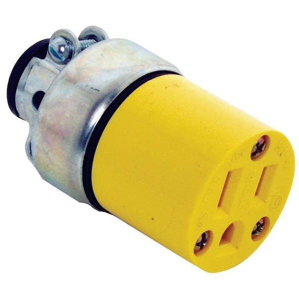 Eaton Wiring Devices WD2887 Electrical Connector, 2 -Pole, 15 A, 125 V, NEMA: NEMA 5-15, Yellow - 2887-BOX