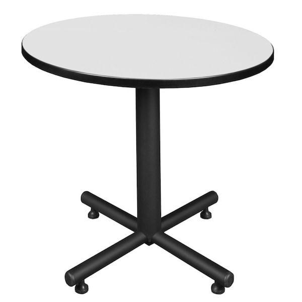 Regency Kobe Square & Round Tables, 30 W, 30 L, 29 H, Wood, Metal Top, White - TKB30RNDWH