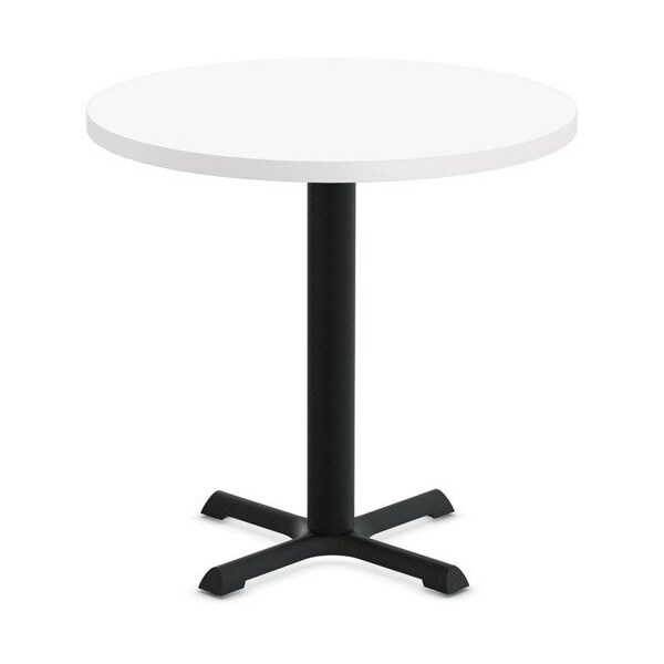 Special-T Table, Round, 36in Dia x 42in, Black Base/White Top - SCTSTAR236BHBWH