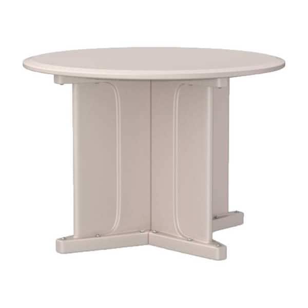 Cortech Circle Table, 42 in W, 42 in L, 29 in H, Polyethylene Top, Stone Gray - 66749SG