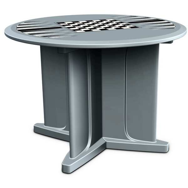 Cortech Circle Table, 48 in W, 48 in L, 29 in H, Polyethylene Top, Gray - 66751GYGT