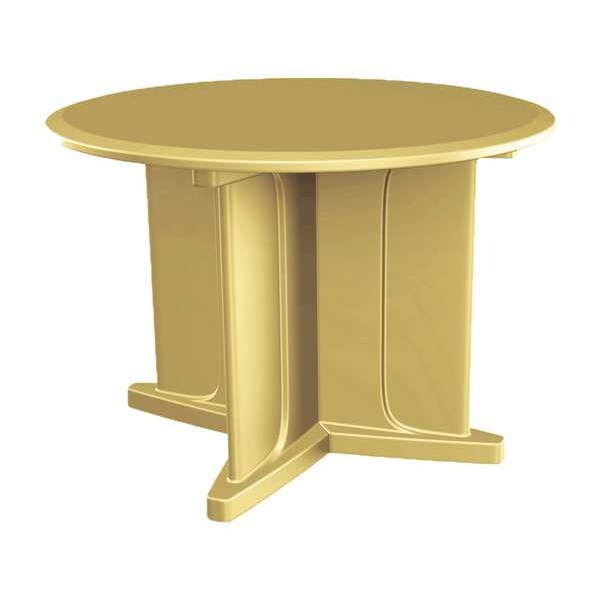 Cortech Circle Table, 42 in W, 42 in L, 29 in H, Polyethylene Top, Sand - 66749SD