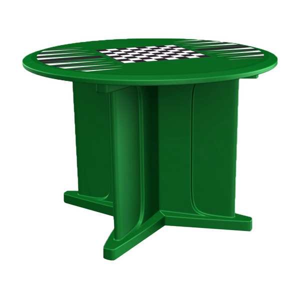 Cortech Circle Table, 48 in W, 48 in L, 29 in H, Polyethylene Top, Green - 66751GNGT
