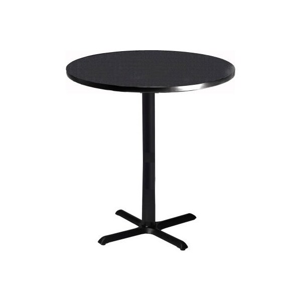 Safco Safco Bistro Series 30" Round Bar Height Restaurant Table, Anthracite Table/Black Base - CA30RHBTANT