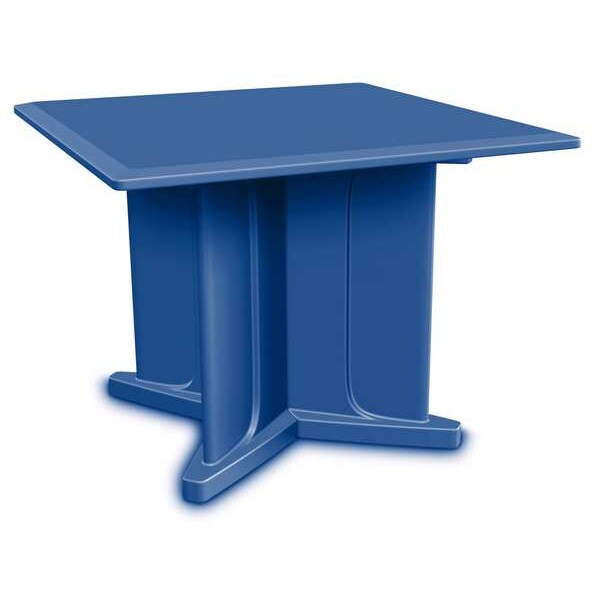 Cortech Square Table, 42 in W, 42 in L, 29 in H, Polyethylene Top, Slate Blue - 66750SB