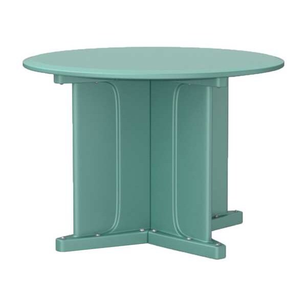 Cortech Circle Table, 42 in W, 42 in L, 29 in H, Polyethylene Top, Aqua - 66749AQ