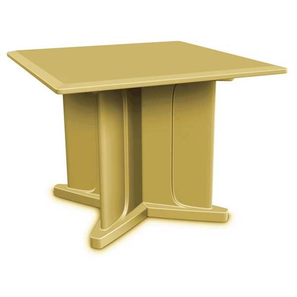 Cortech Square Table, 42 in W, 42 in L, 29 in H, Polyethylene Top, Sand - 66750SD