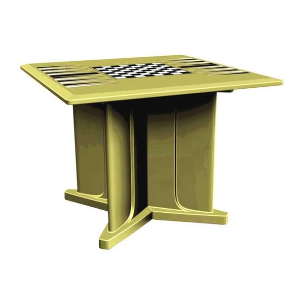Cortech Square Table, 42 in W, 42 in L, 29 in H, Polyethylene Top, Sand - 66750SDGT
