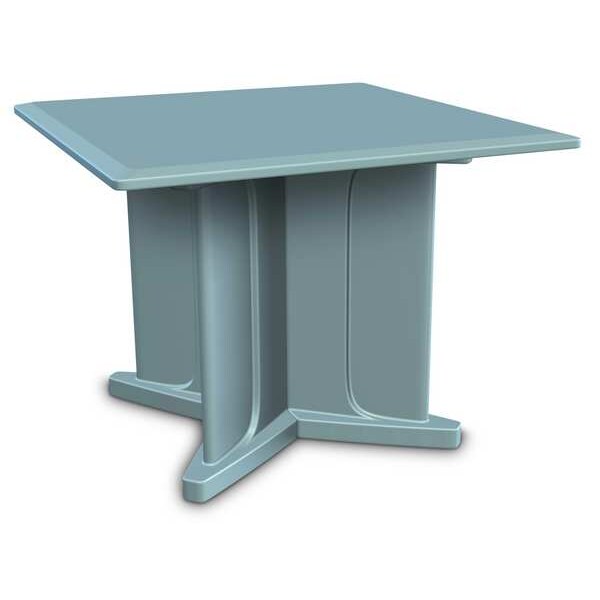 Cortech Square Table, 42 in W, 42 in L, 29 in H, Polyethylene Top, Blue Gray - 66750BG