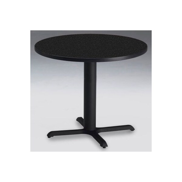 Safco Safco Bistro Series 30 Round Dining Height Restaurant Table W/Black Base, Black - CA30RLBTANT