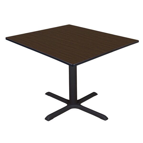 Regency Square Cain Large X-Base Breakroom Table, 48 in W, 48 in L, Neo Walnut - TB4848NW