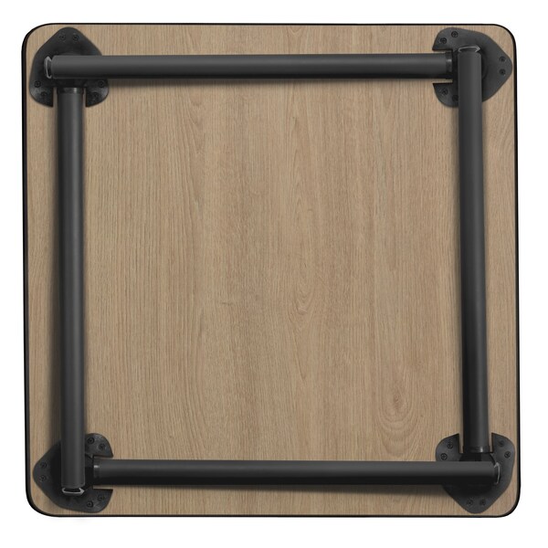 Regency Square Kee Small Breakroom Table, 30 in W, 30 in L, Neo Walnut - TBF3030NWBK