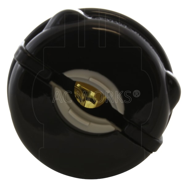 Ac Works NEMA L17-30P 3-Phase 30A 600V 4-Prong Locking Male Plug with UL, C-UL Approval in Black - ASL1730P-BK