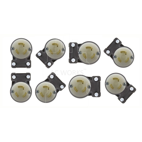 Ac Works NEMA L5-15P 15A 125V 3-Prong All Angles Locking Plug with UL, C-UL Approval - ASEL515P
