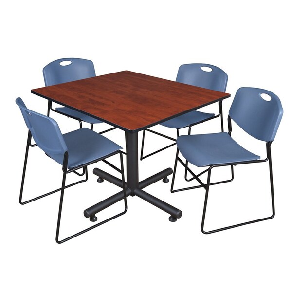 Kobe Square Tables > Breakroom Tables > Kobe Square Table & Chair Sets, Wood|Metal|Polypropylene Top - TKB4848CH44BE