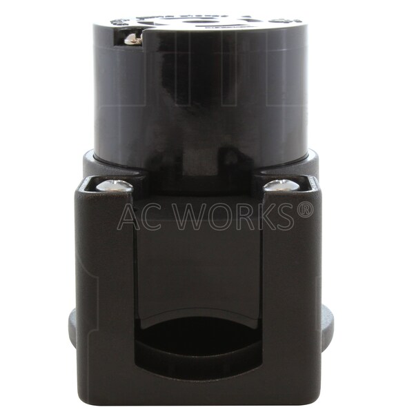 Ac Works NEMA L15-30R 3-Phase 30A 250V Elbow 4-Prong Locking Female Connector with UL, C-UL Approval - ASEL1530R