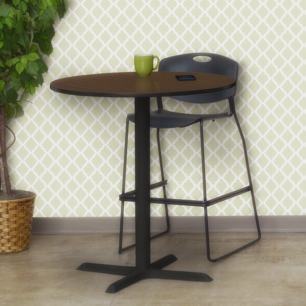Regency Square Cain Medium X-Base Cafe Table, 36 in W, 36 in L, Neo Walnut - TCB36RNDNW