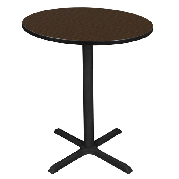 Regency Square Cain Medium X-Base Cafe Table, 36 in W, 36 in L, Neo Walnut - TCB36RNDNW
