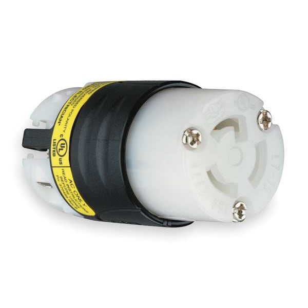Legrand 15A Ground Monitoring Locking Connector 2P 3W 277VAC L7-15R - PSL715CGCM