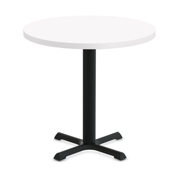 Special-T Table, Round, 36in Dia x 29in, Black Base/White Top - SCTSTAR236BWH