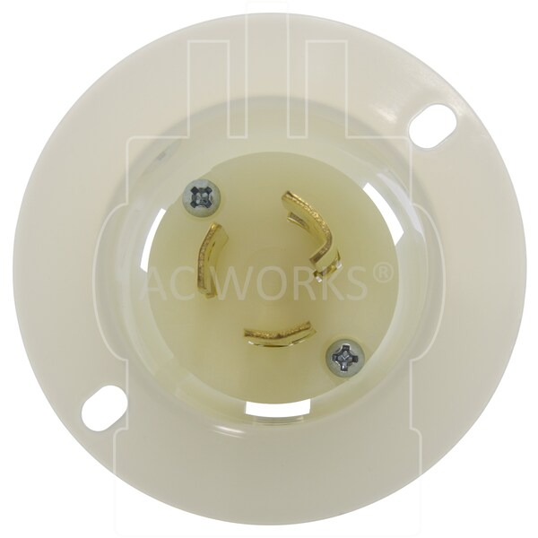 Ac Works 15A 125 Volt L5-15P Locking Power Input Inlet UL and C-UL Listed - ASINL515P