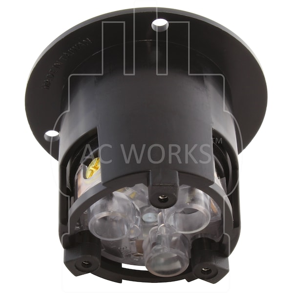 Ac Works 30A 250V L6-30R Flanged Outlet UL and C-UL Listed - ASOUL630R