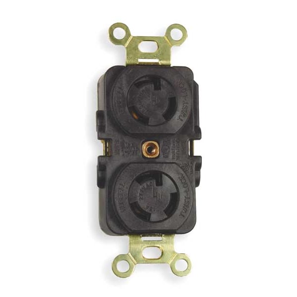Hubbell 15A Locking Receptacle 2P 3W 277VAC L7-15R BN - HBL4750