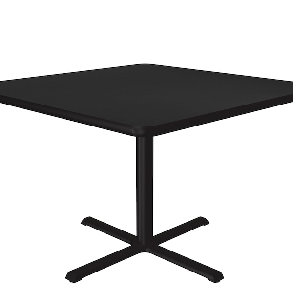 Correll Square Cafe Bistro and Breakroom Pedestal Table, 42" W, 42" L, 29" H, High Pressure Laminate Top - BXT42S-07