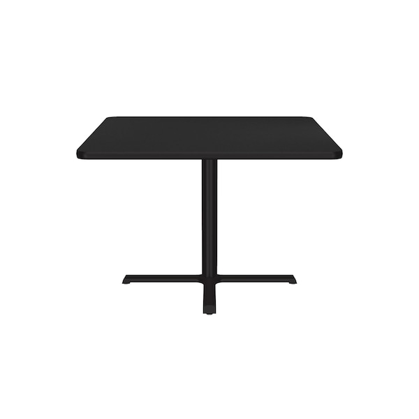 Correll Square Cafe Bistro and Breakroom Pedestal Table, 42" W, 42" L, 29" H, High Pressure Laminate Top - BXT42S-07