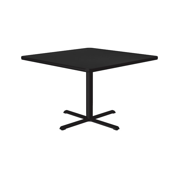 Correll Square Cafe Bistro and Breakroom Pedestal Table, 42" W, 42" L, 29" H, High Pressure Laminate Top - BXT42S-07