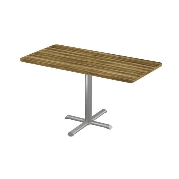 Correll Rectangle Cafe Table, 42 in W, 30 in L, 29 in H, Particleboard Top, Colonial Hickory - SCT3042-53-98-53
