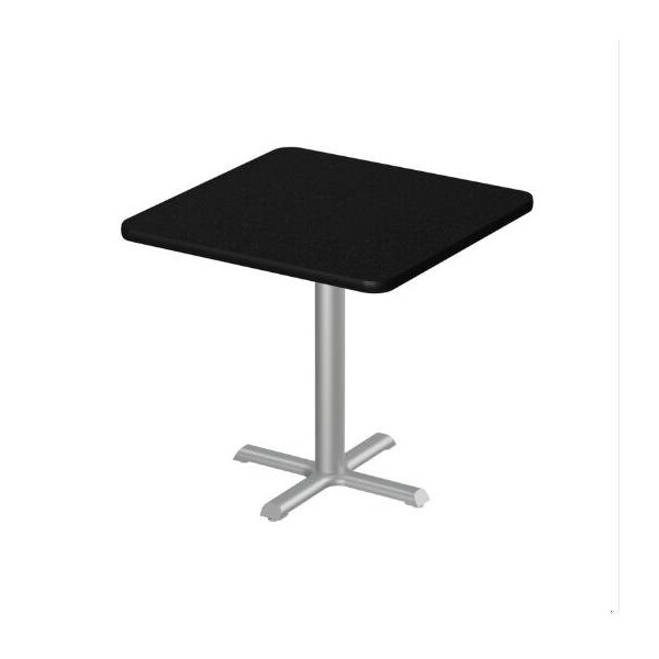 Correll Square Cafe Table, 30 in W, 30 in L, 29 in H, Particleboard Top, Black Granite - SXT30S-07-98-09