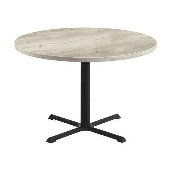 Special-T Table, Round, 36in Dia x 29in, Black Base/Aged Driftwood Top - SCTSTAR236BAD