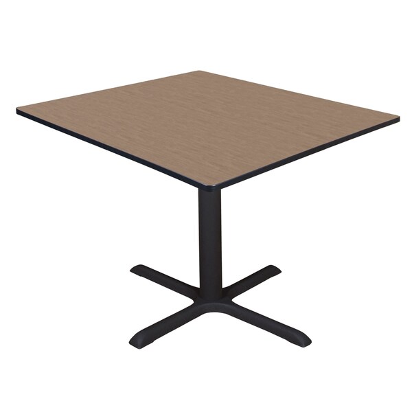Regency Square Cain Large X-Base Breakroom Table, 48 in W, 48 in L, Noble Oak - TB4848NO